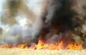 حرائق في عدة مناطق بحمص