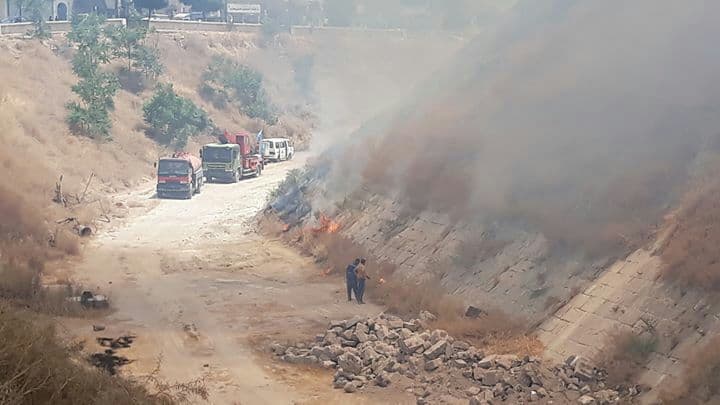 حرق الأعشاب بمحيط قلعة حلب خوفاً من الحرائق..  ومجلس حلب يوضح