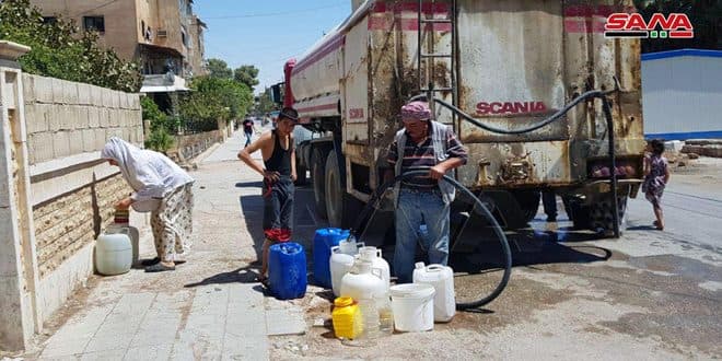 الاحتلال التركي يستمر بقطع المياه عن الحسكة.. ومجلس المدينة يلجأ للصهاريج!