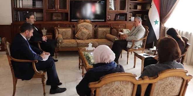 وزير الزراعة مع السفير الأبخازي بدمشق