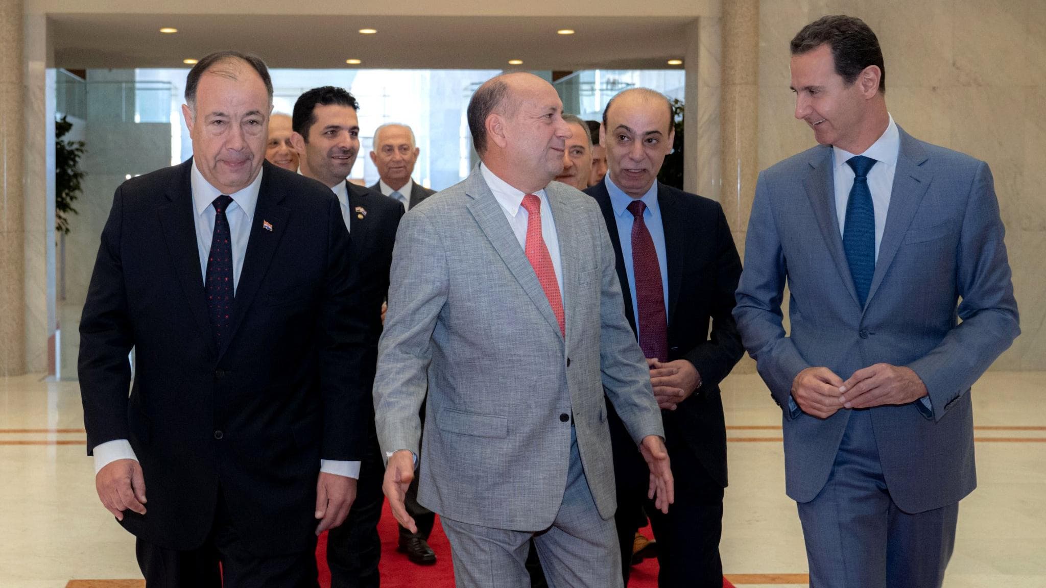 الرئيس الأسد و وفد الباراغواي 