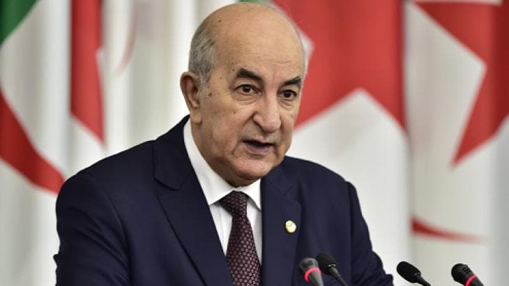 الرئيس الجزائري عبد المجيد تبون 