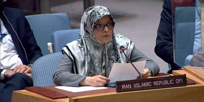 سفيرة ومساعدة ممثلية إيران لدى الأمم المتحدة زهراء إرشادي